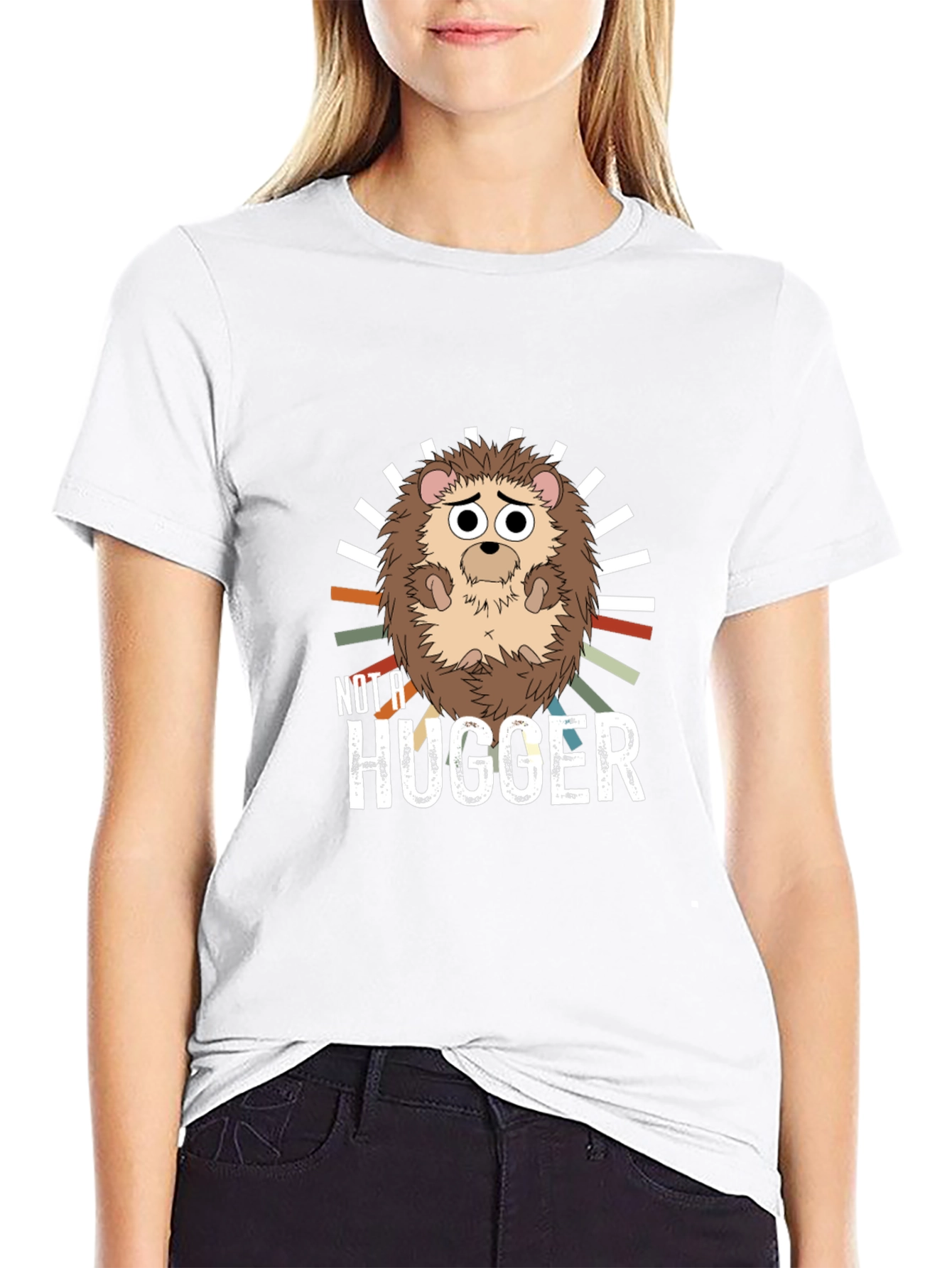 Not a Hugger Hedgehog Graphic Tee