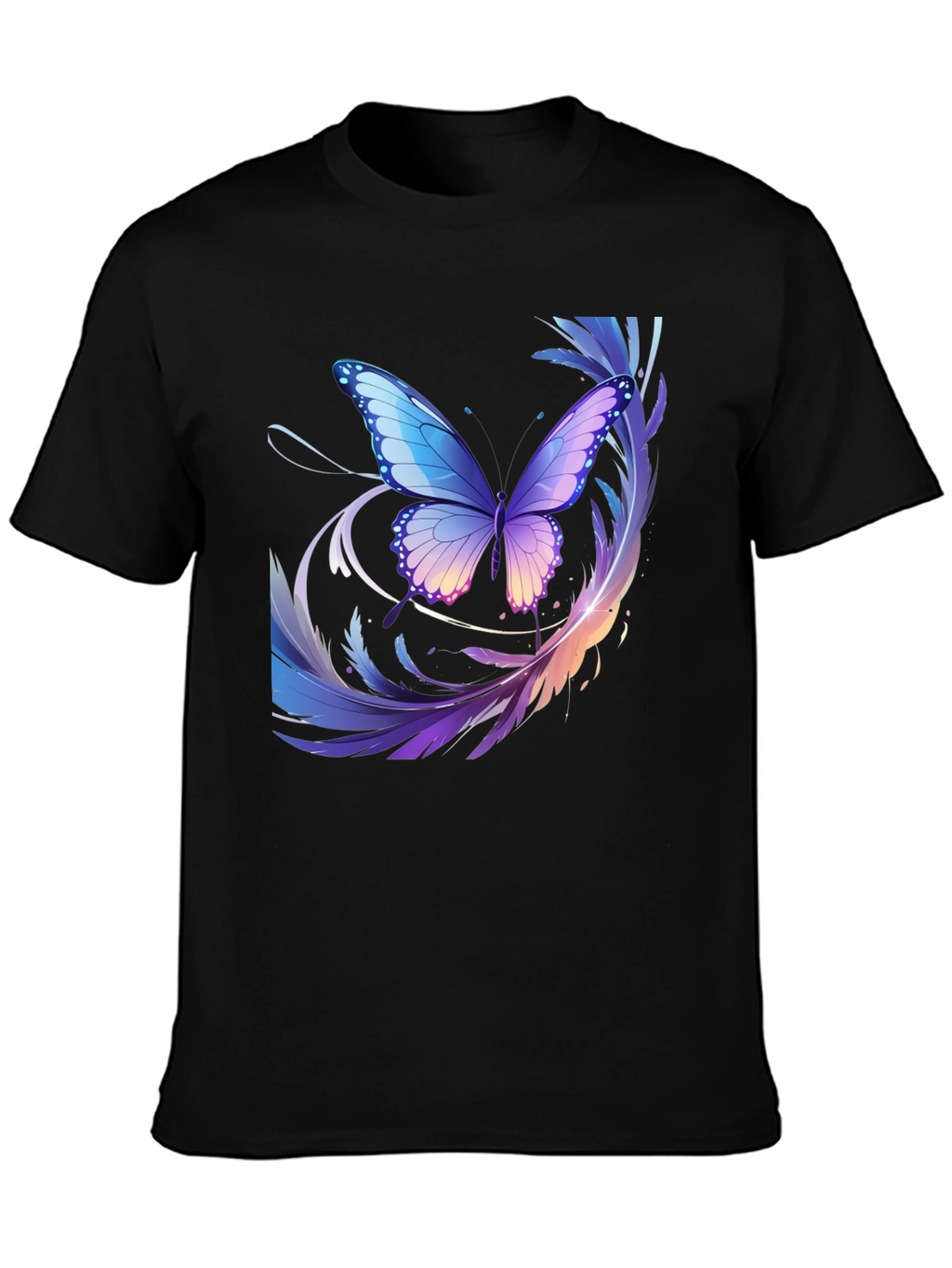 Butterfly Graphic Black T-Shirt