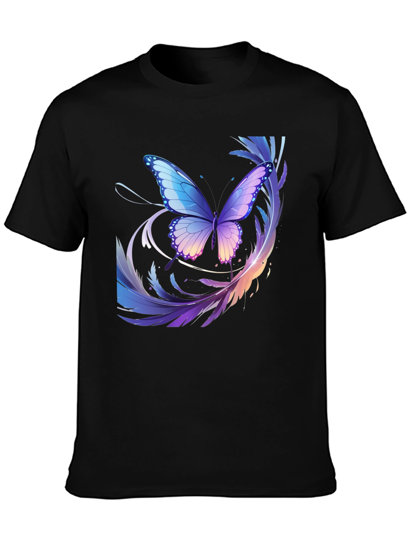 Butterfly Graphic Black T-Shirt