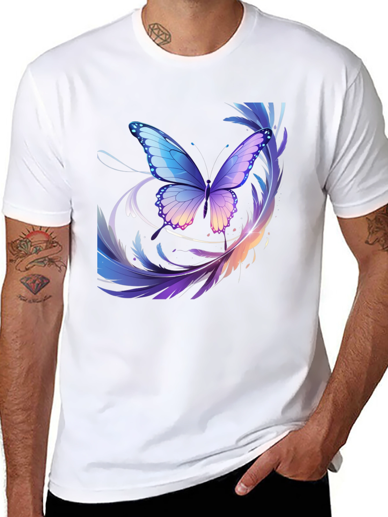 Butterfly Graphic Black T-Shirt