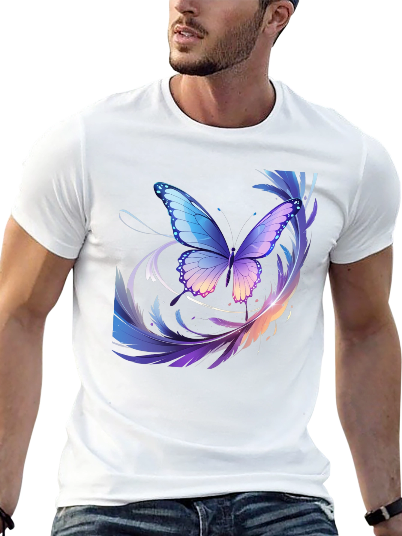 Butterfly Graphic Black T-Shirt