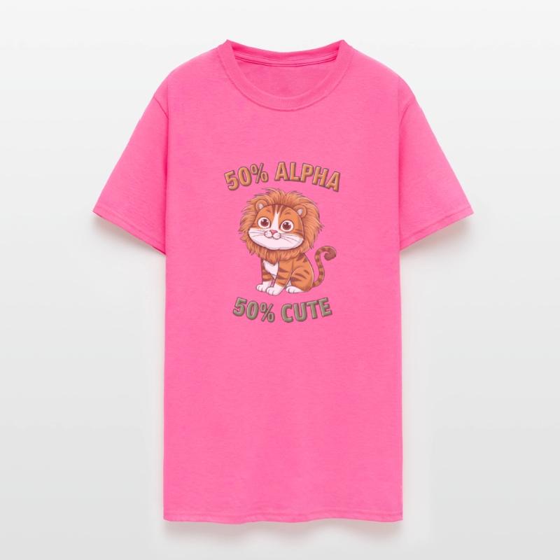 cute and alpha cat t-shirt