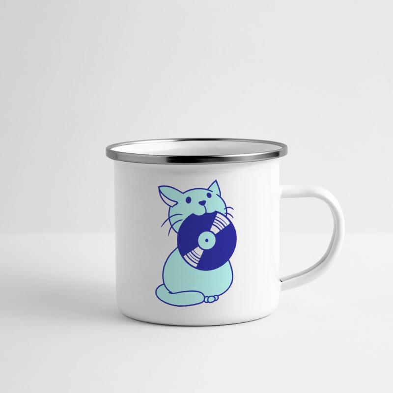 Cute DJ Cat Pet Kitten Vinyl Music Record Party