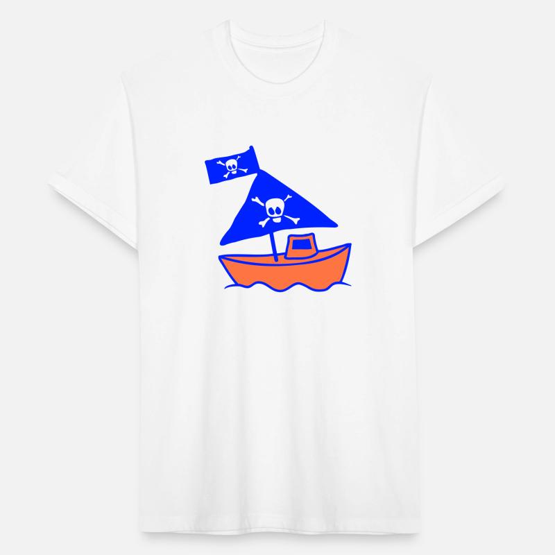 Cute Little Pirate Ship Painted Children Drawing