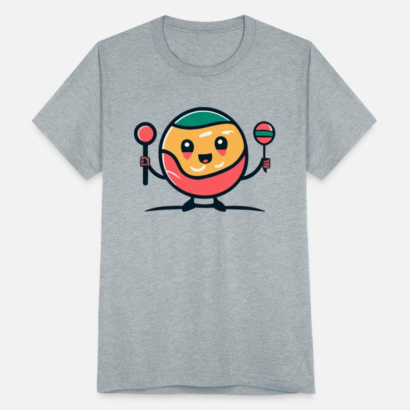 Cute Little Retro Candy Man With Lollipops