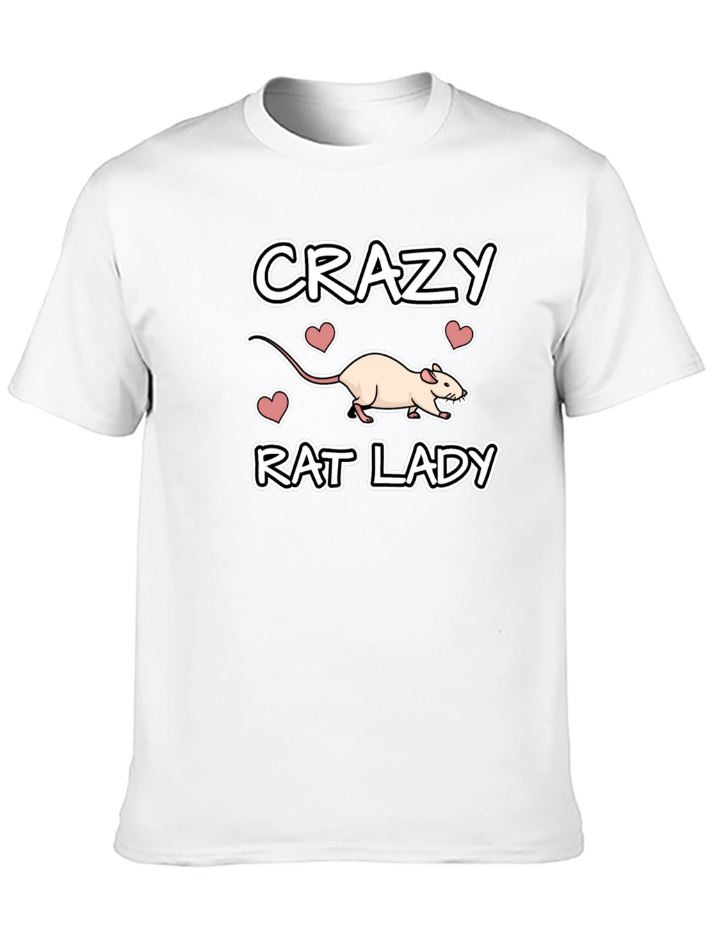 Crazy Rat Lady Black T-Shirt