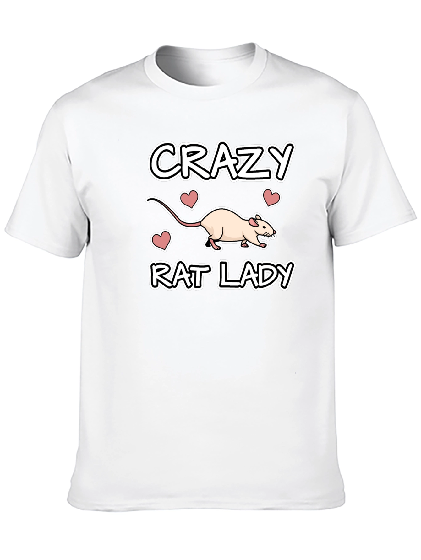 Crazy Rat Lady Black T-Shirt