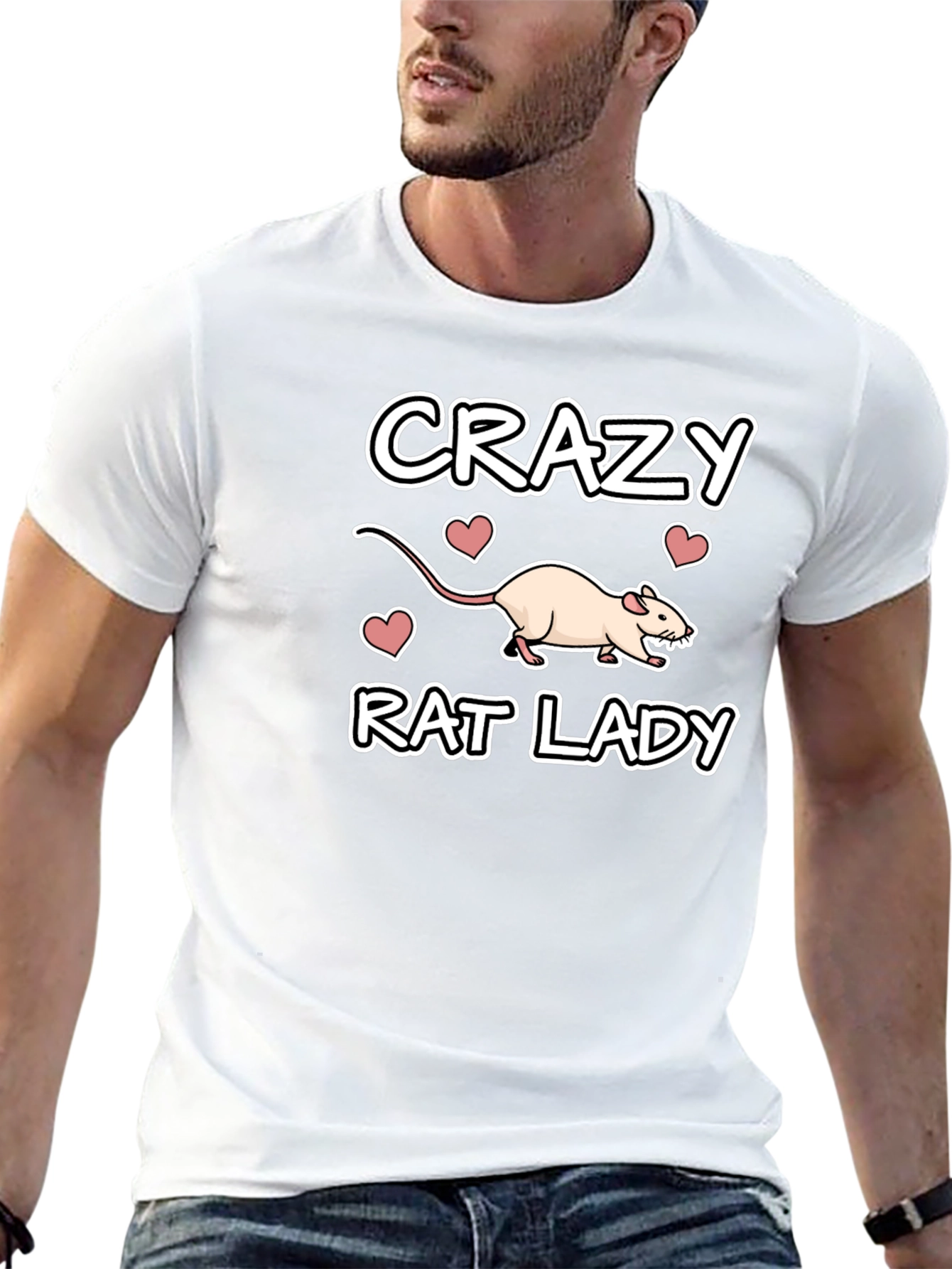 Crazy Rat Lady Black T-Shirt