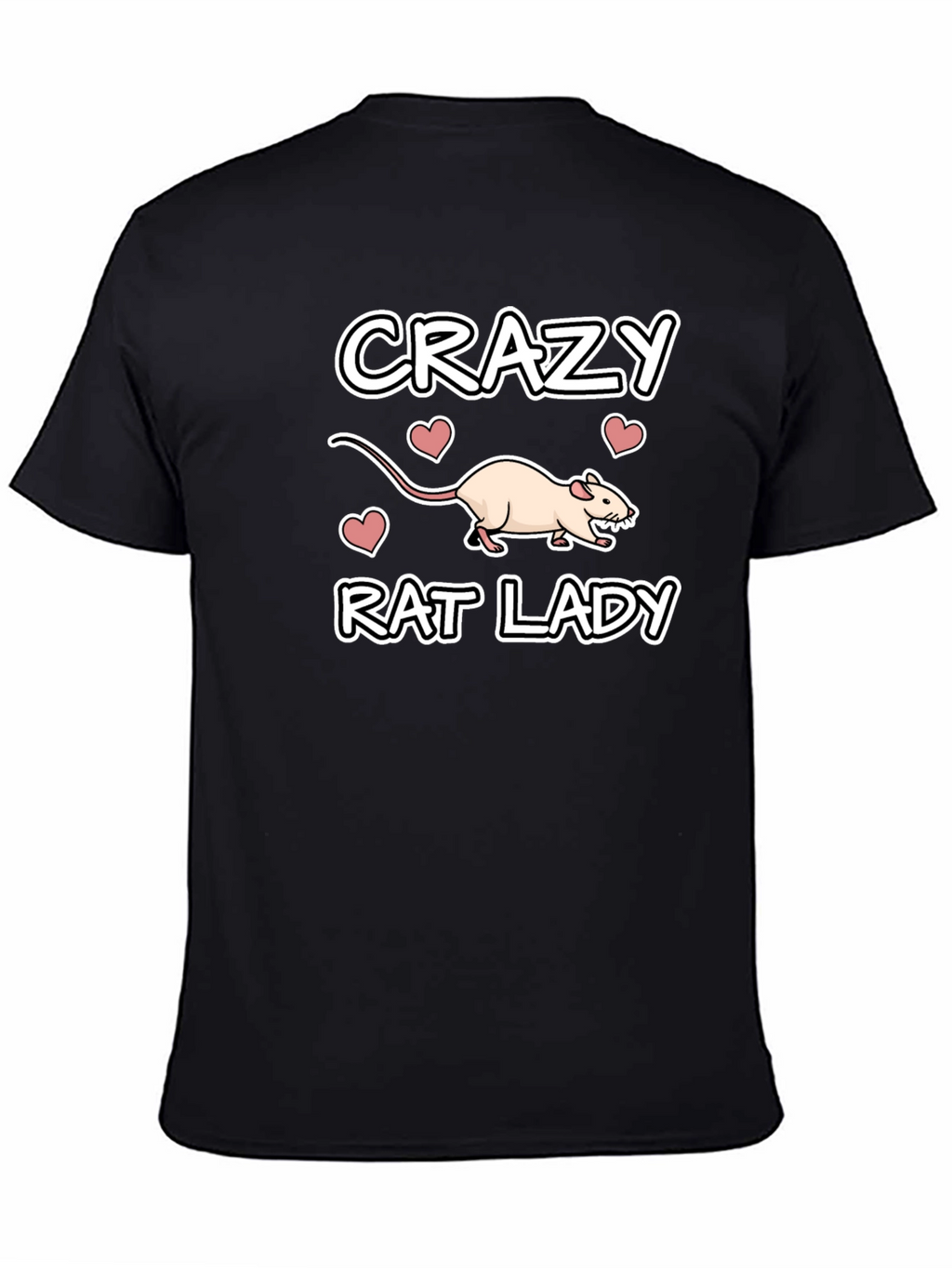 Crazy Rat Lady Black T-Shirt