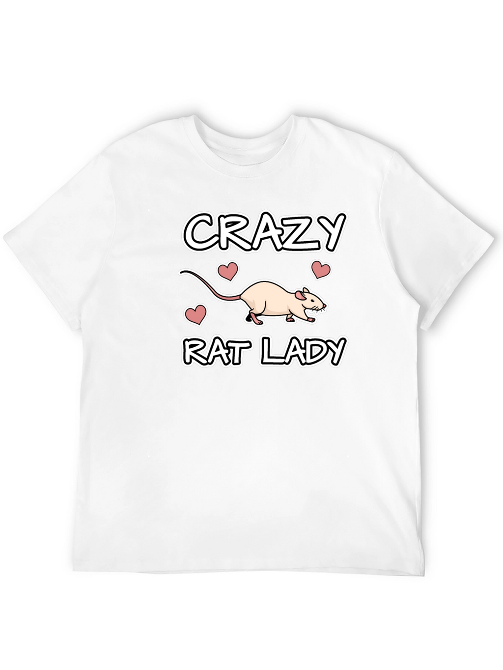 Crazy Rat Lady Black T-Shirt