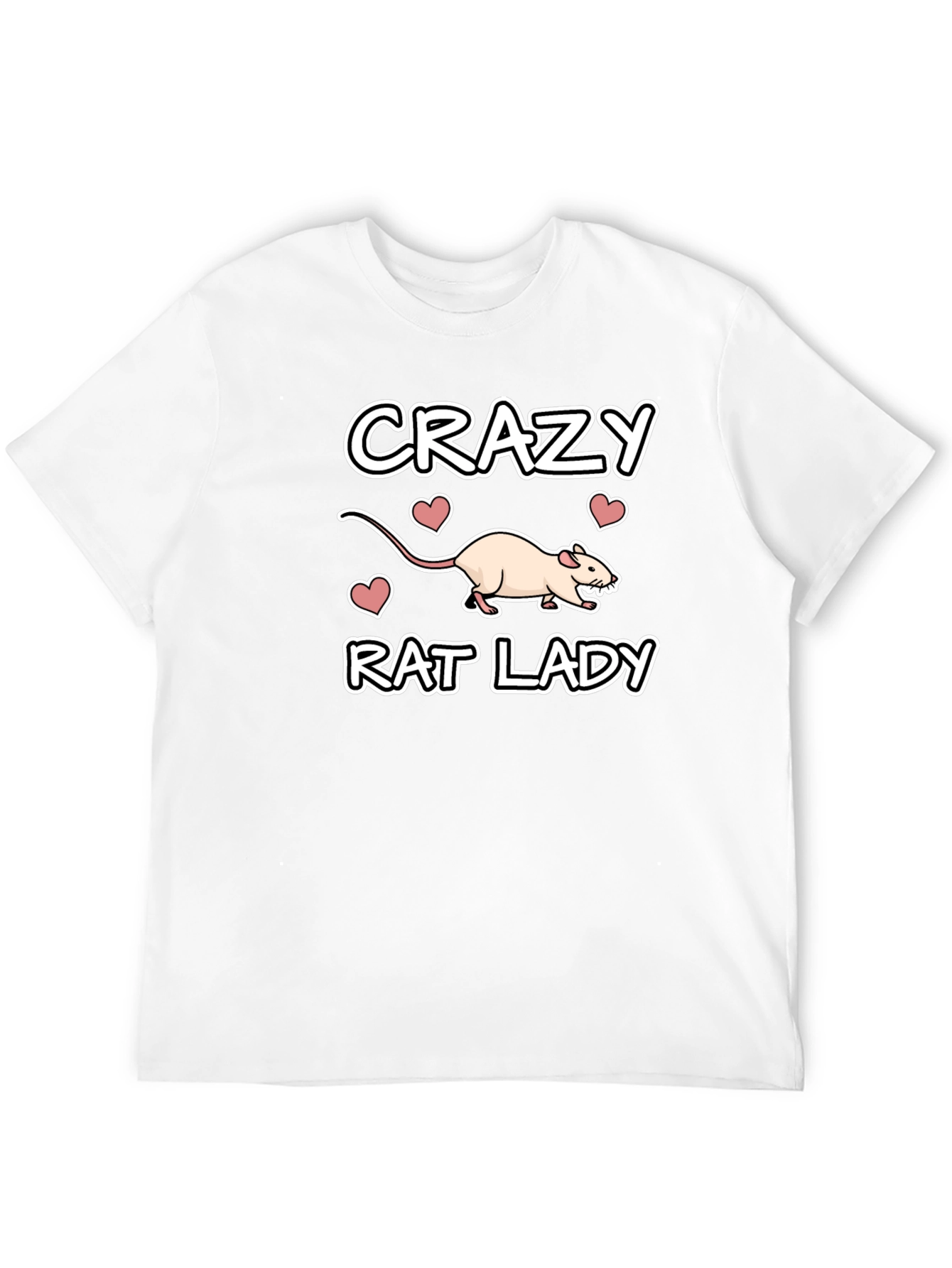 Crazy Rat Lady Black T-Shirt
