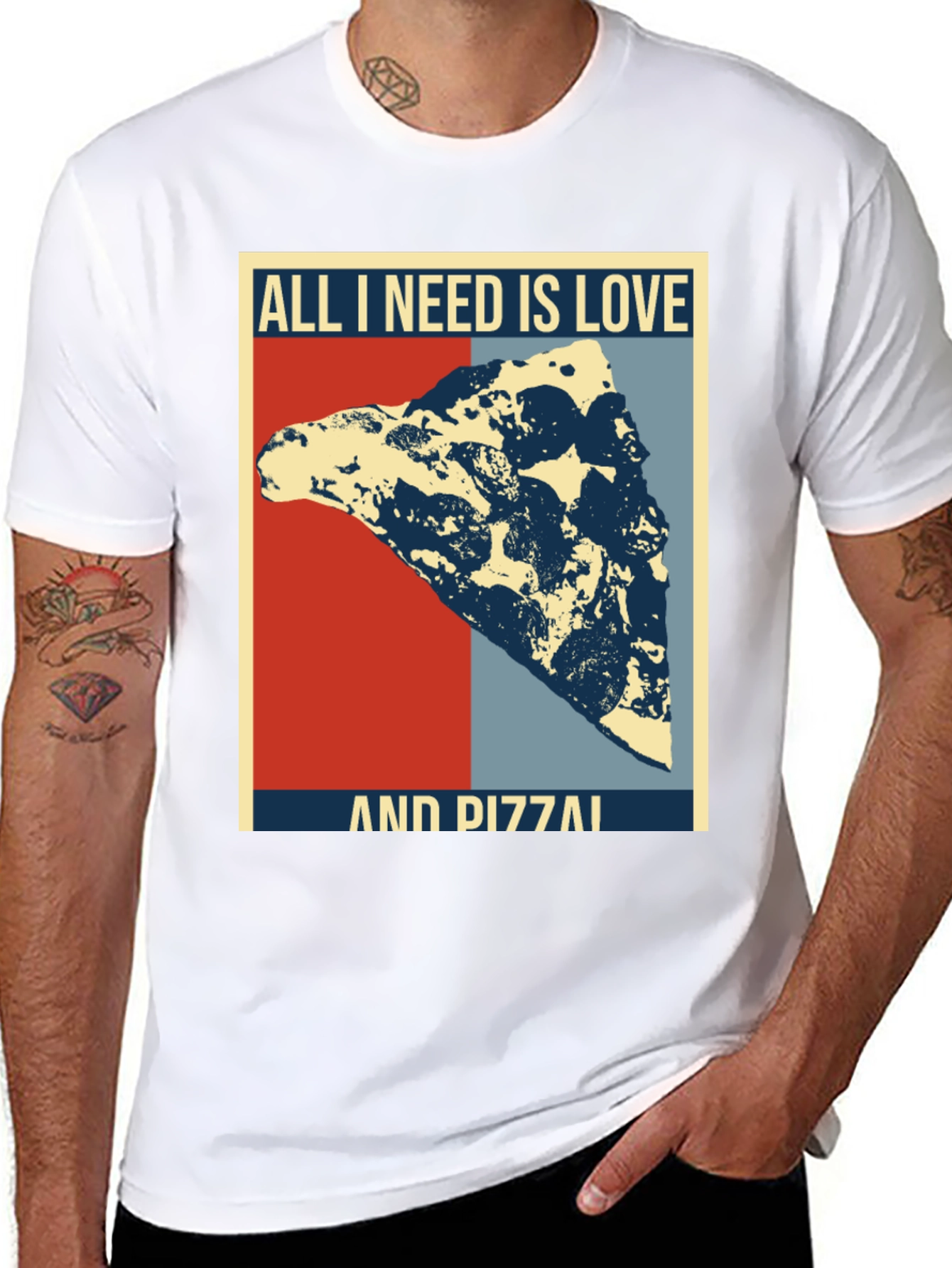 All I Need Is Love & Pizza T-Shirt