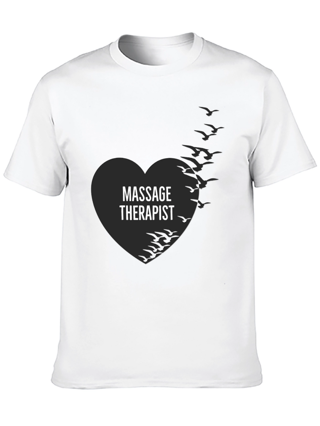 Massage Therapist Heart Graphic Tee - Black