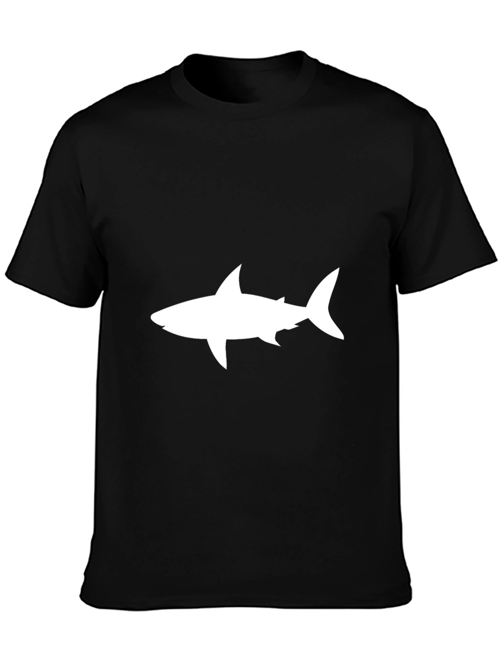 Shark Graphic Tee - Black Cotton Casual Shirt