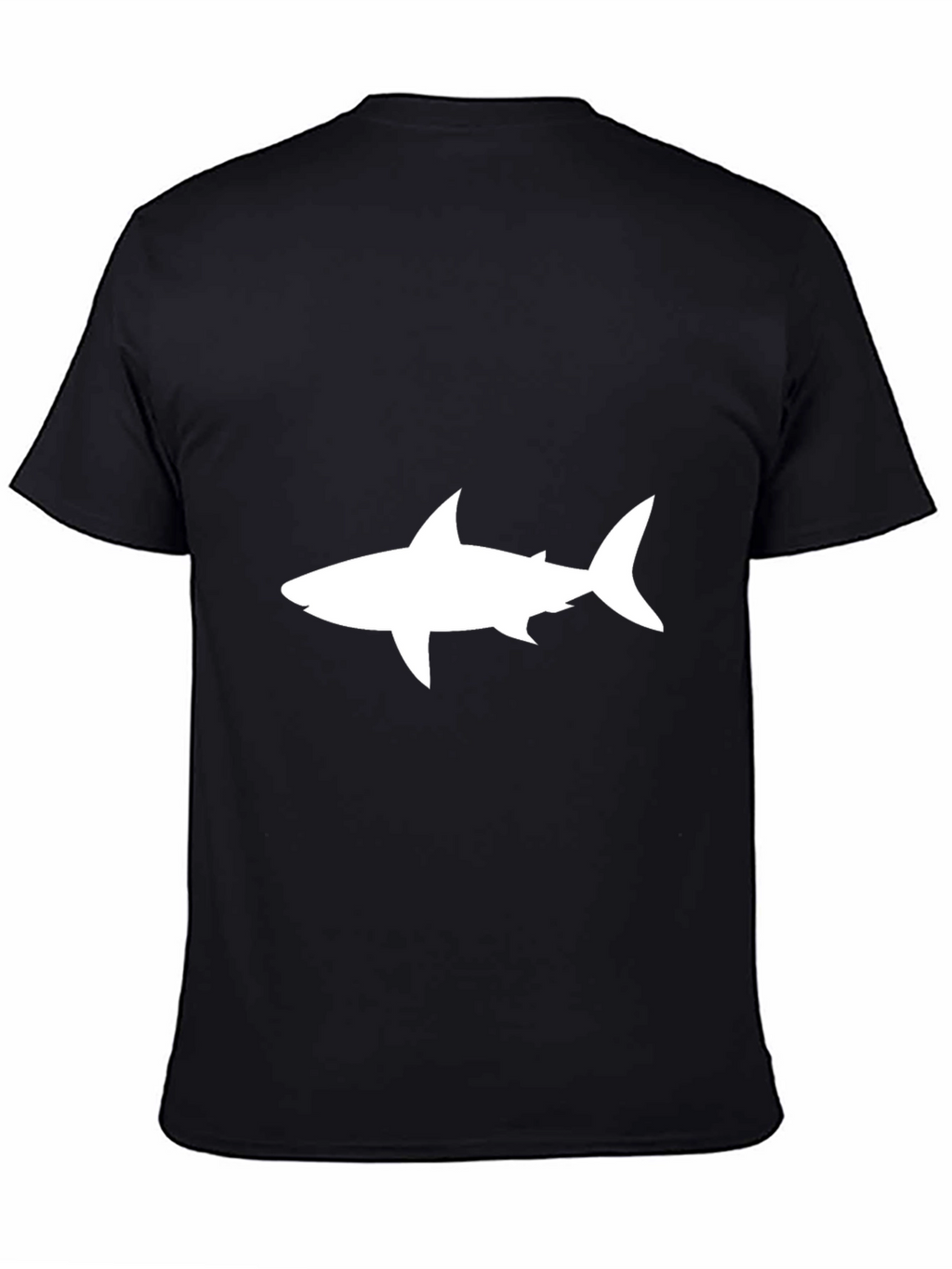 Shark Graphic Tee - Black Cotton Casual Shirt