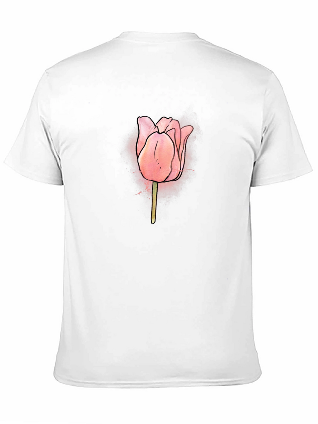Tulip Graphic Black T-Shirt for Men