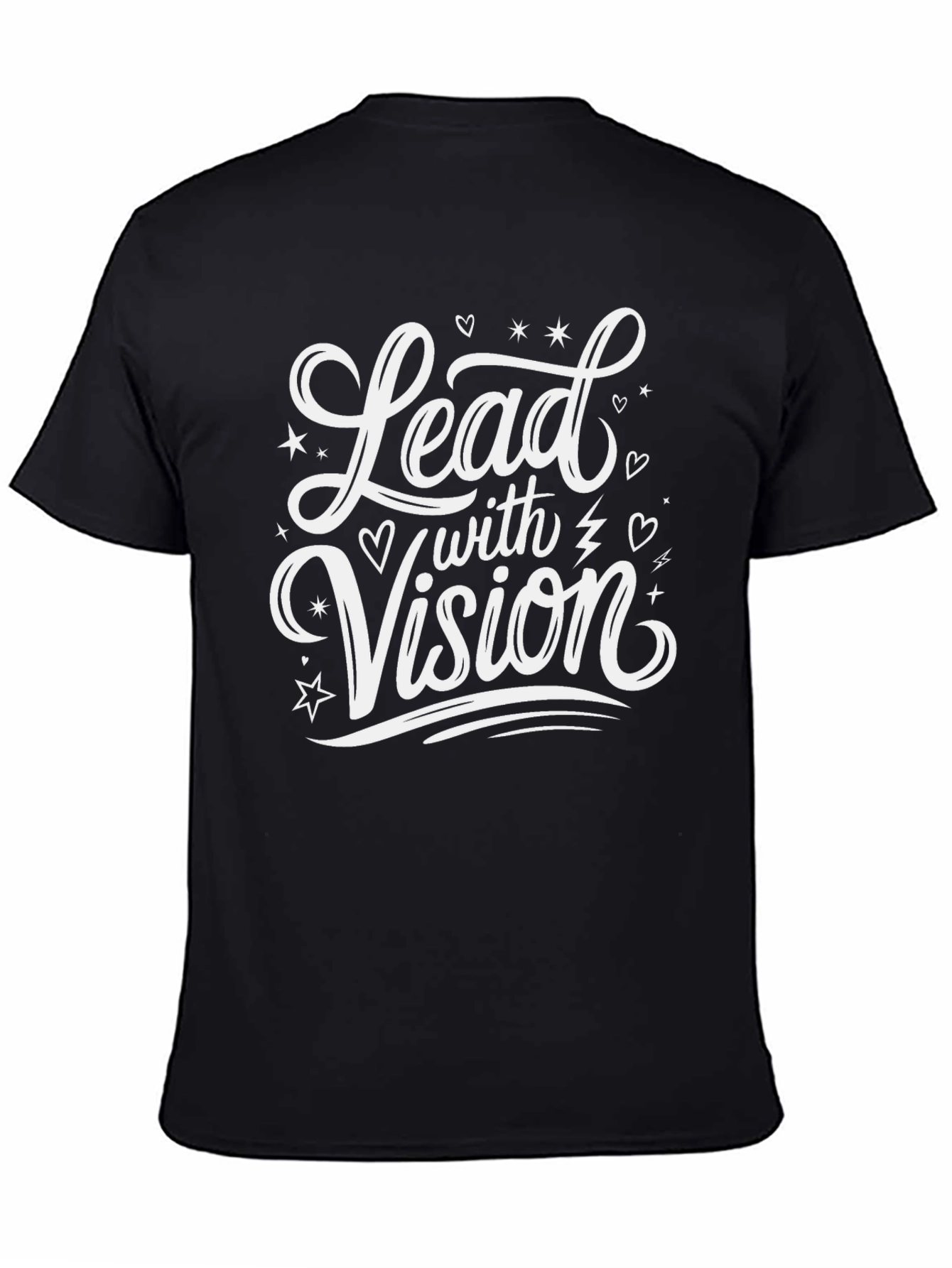 Lead with Vision Black Graphic T-Shirt