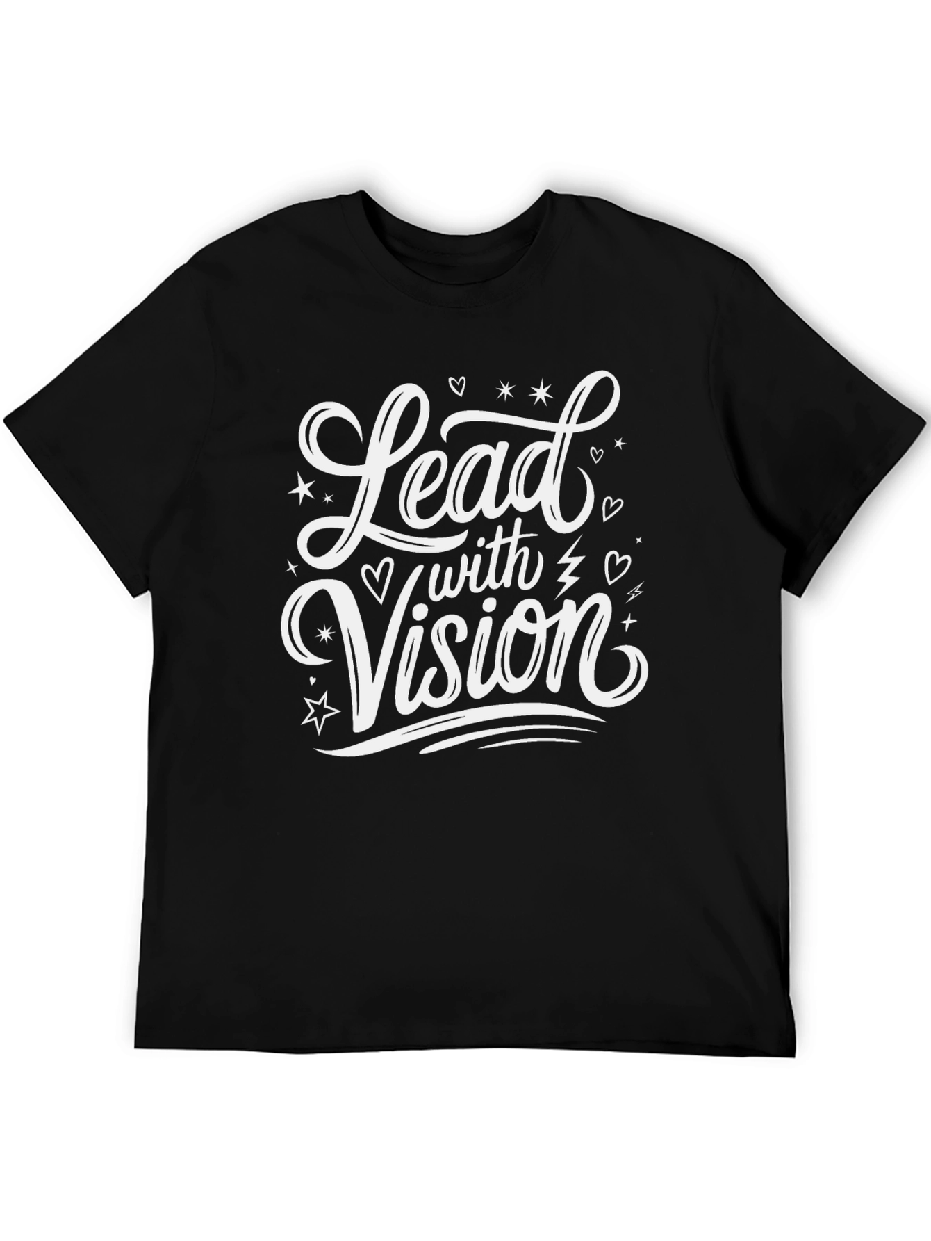 Lead with Vision Black Graphic T-Shirt