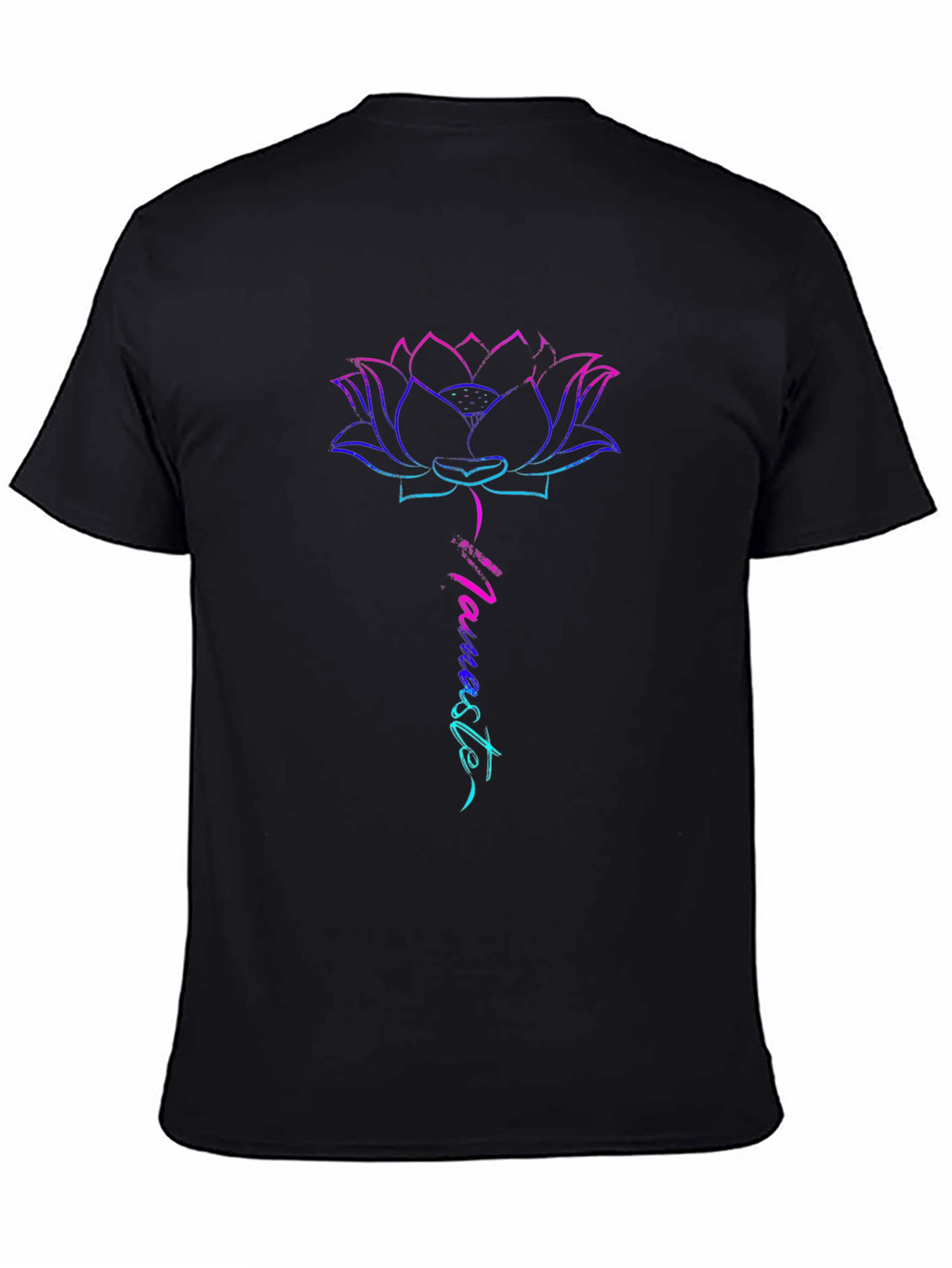 Lotus Flower Namaste Black T-Shirt