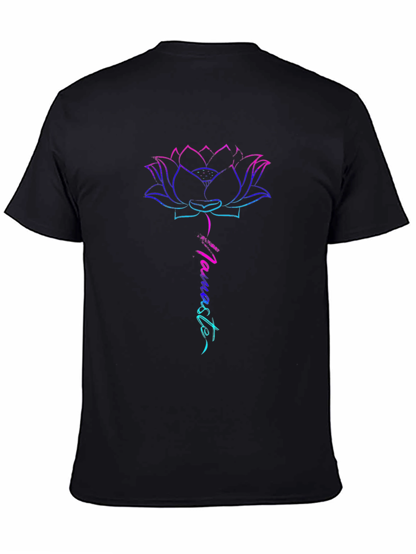 Lotus Flower Namaste Black T-Shirt