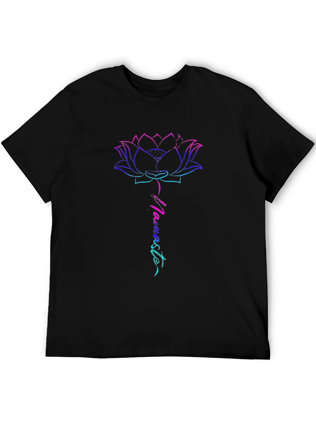 Lotus Flower Namaste Black T-Shirt
