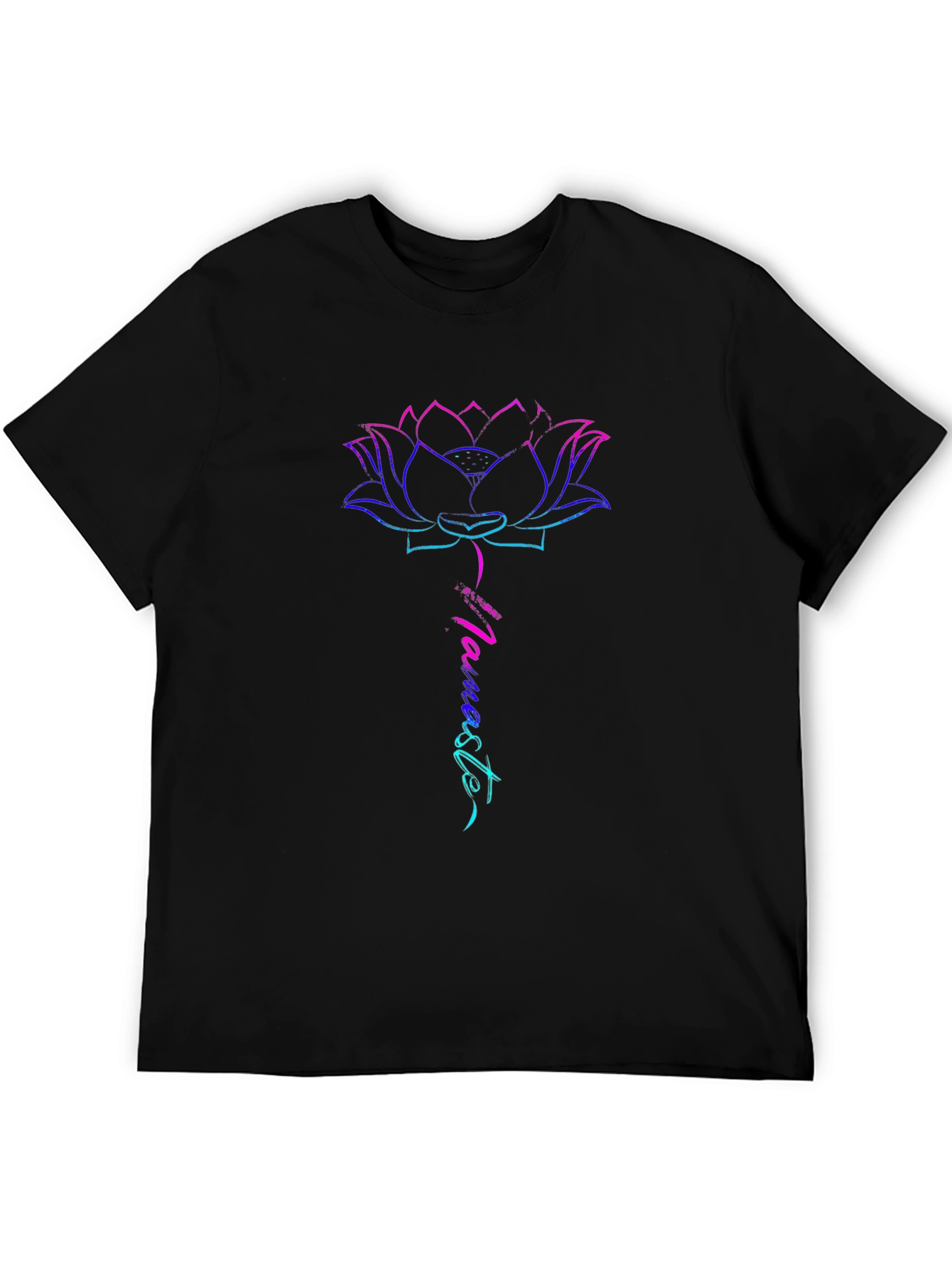 Lotus Flower Namaste Black T-Shirt