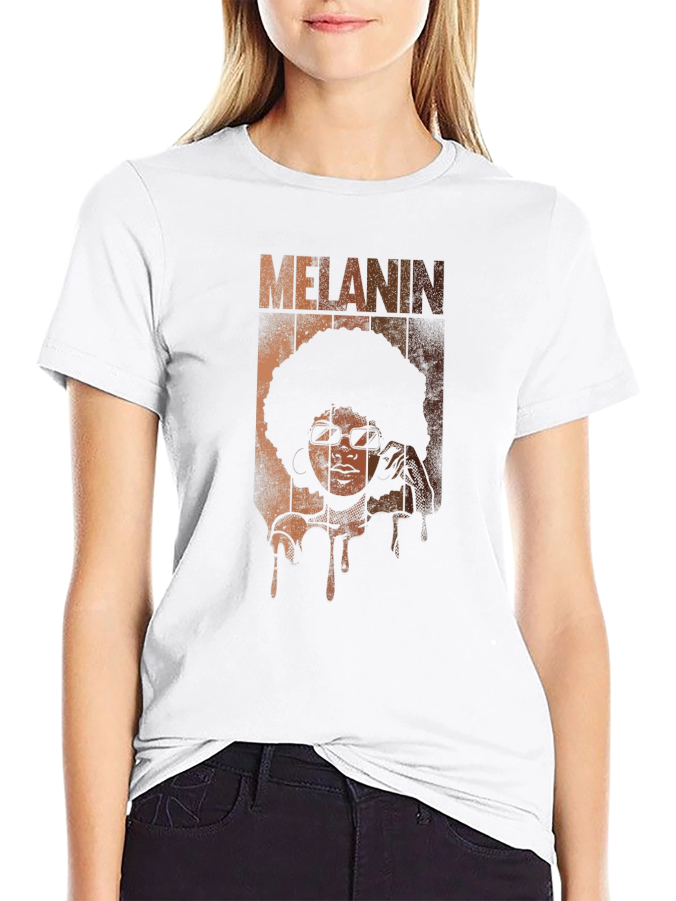 Melanin Graphic Print T-Shirt