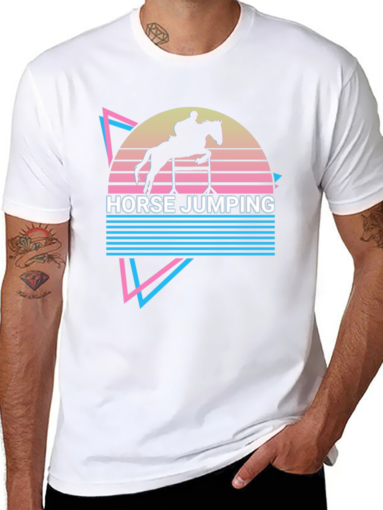 Retro Horse Jumping T-Shirt