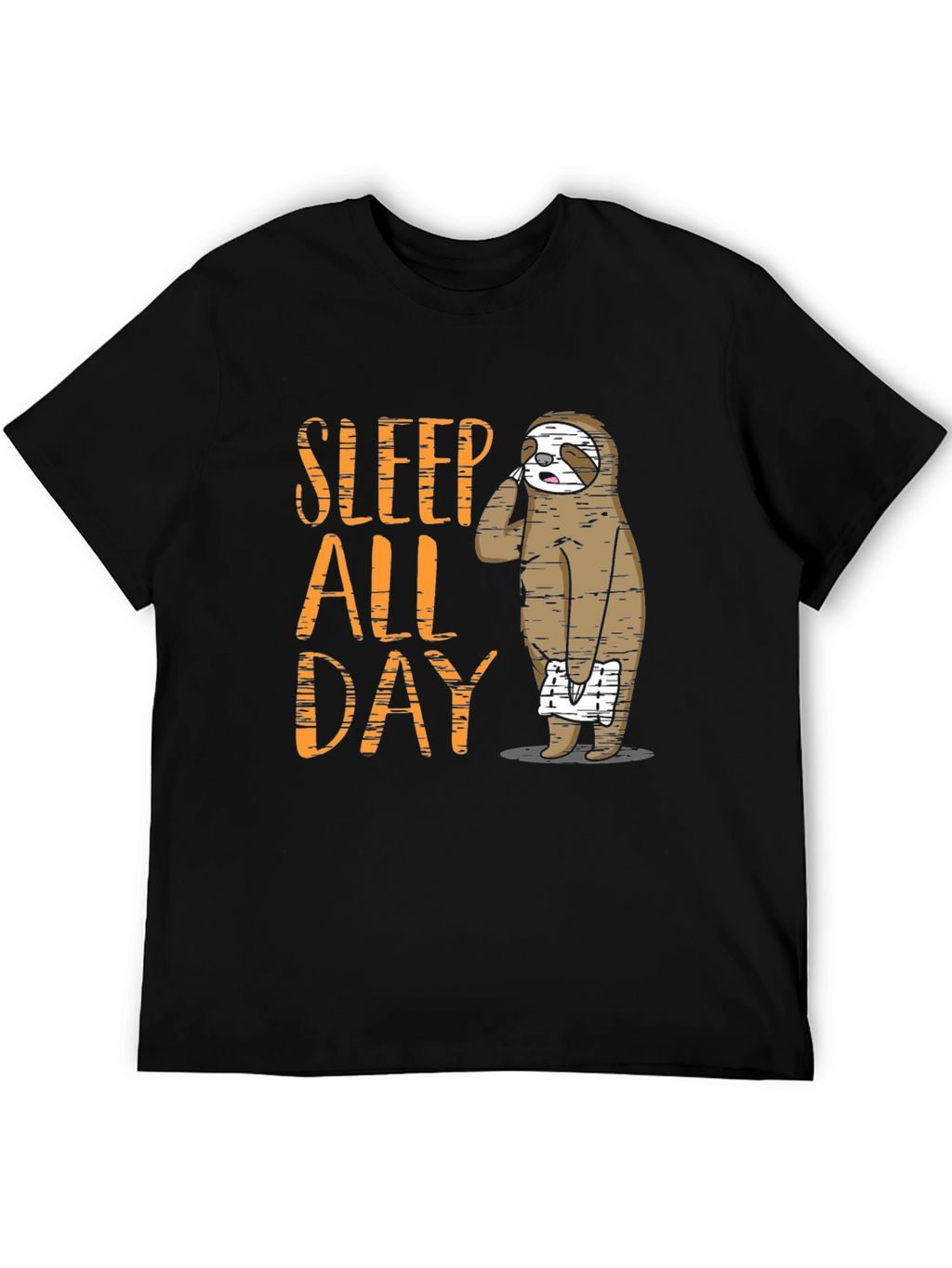 Sleep All Day Sloth Graphic T-Shirt