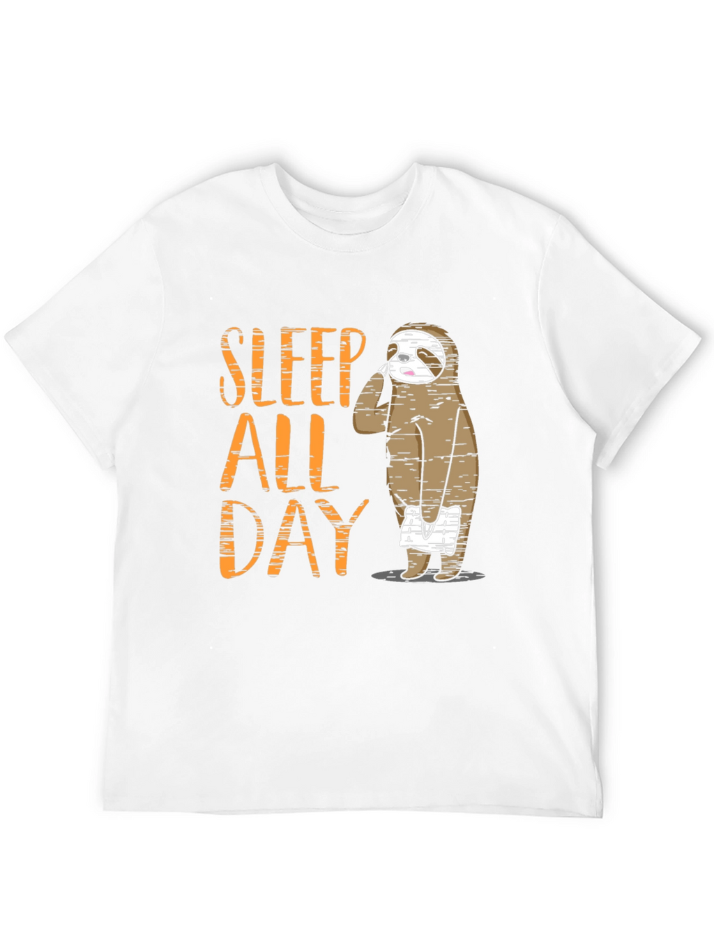 Sleep All Day Sloth Graphic T-Shirt