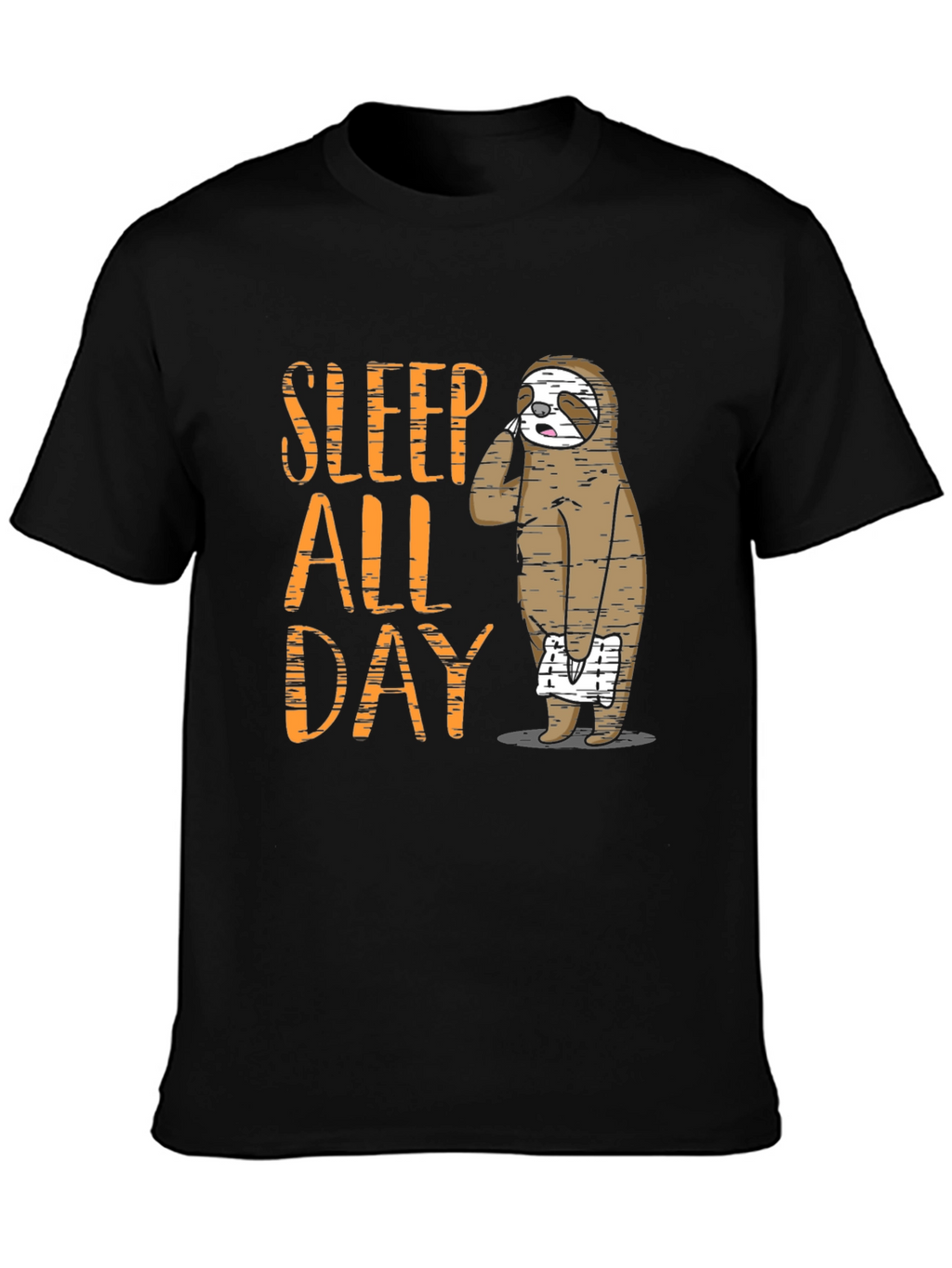 Sleep All Day Sloth Graphic T-Shirt