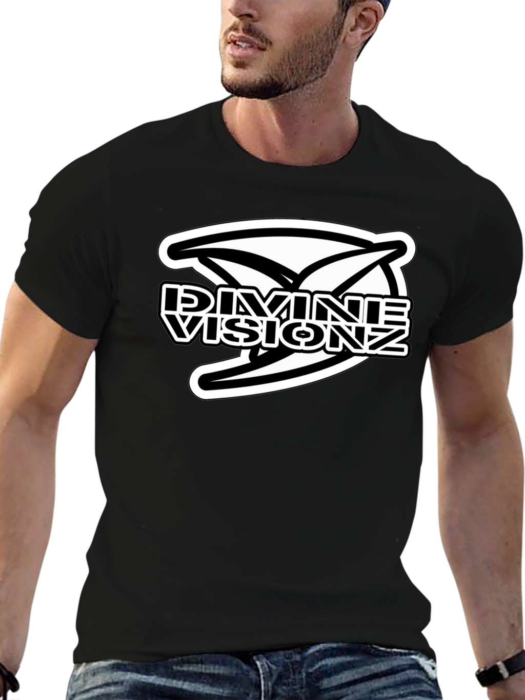 Divine Visionz Graphic Black T-Shirt