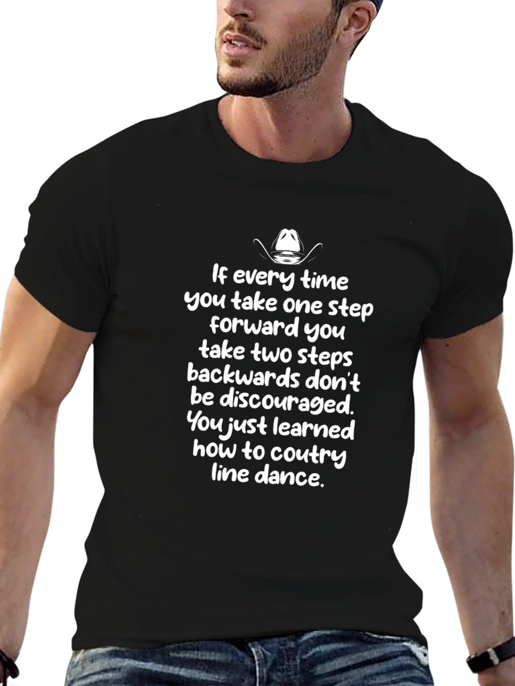 Country Line Dance T-Shirt - Two Steps Back Tee