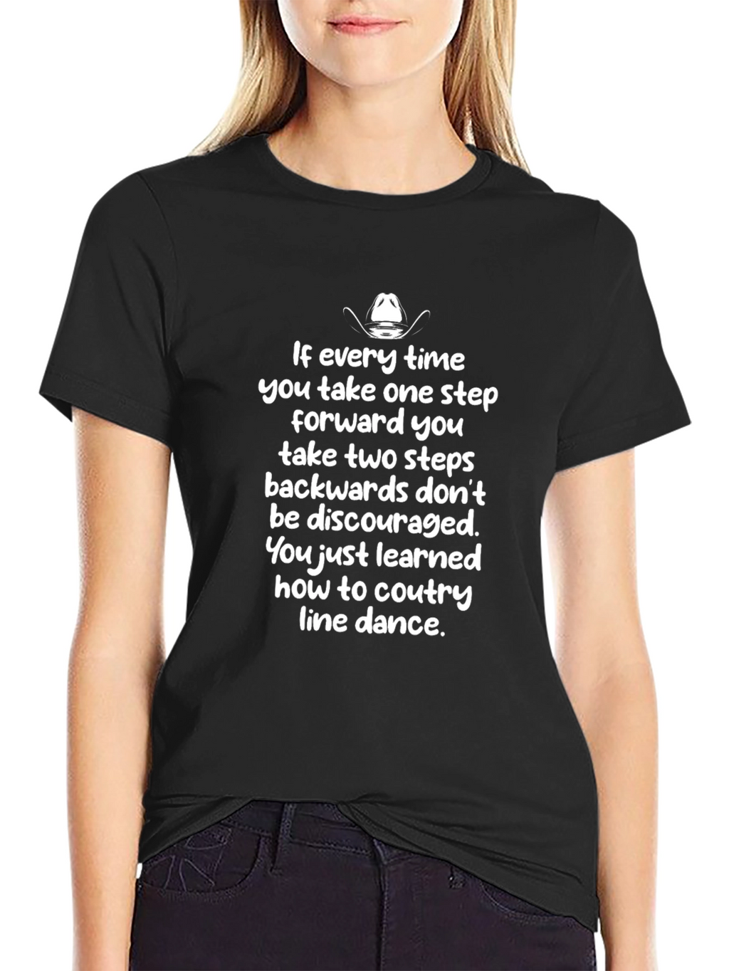 Country Line Dance T-Shirt - Two Steps Back Tee