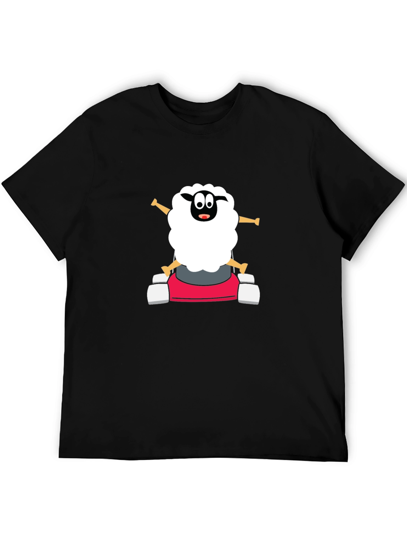 Cartoon Sheep Go-Kart T-Shirt