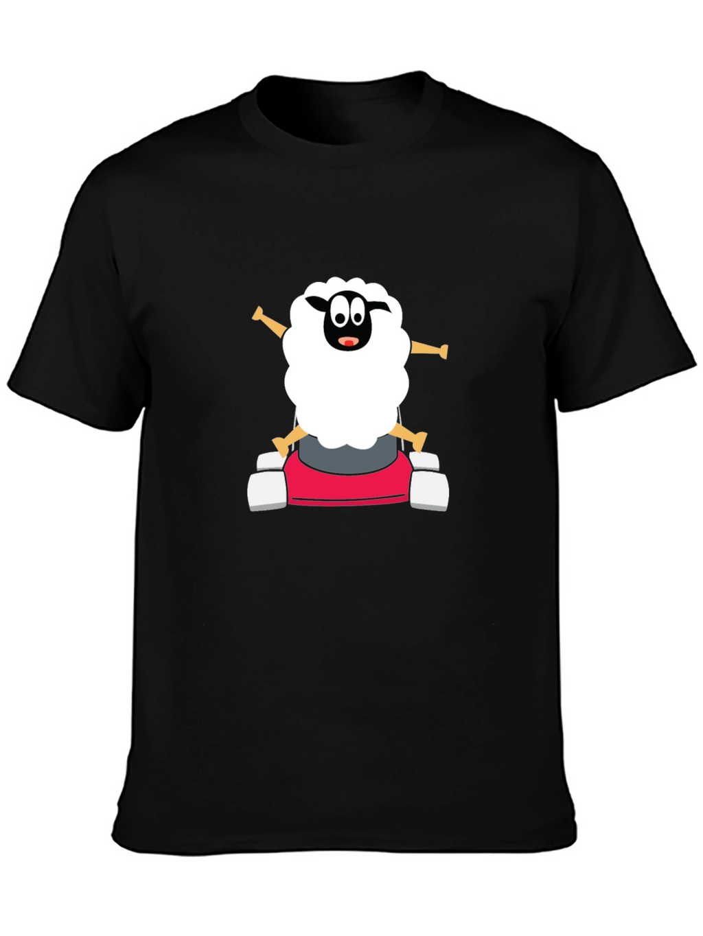 Cartoon Sheep Go-Kart T-Shirt