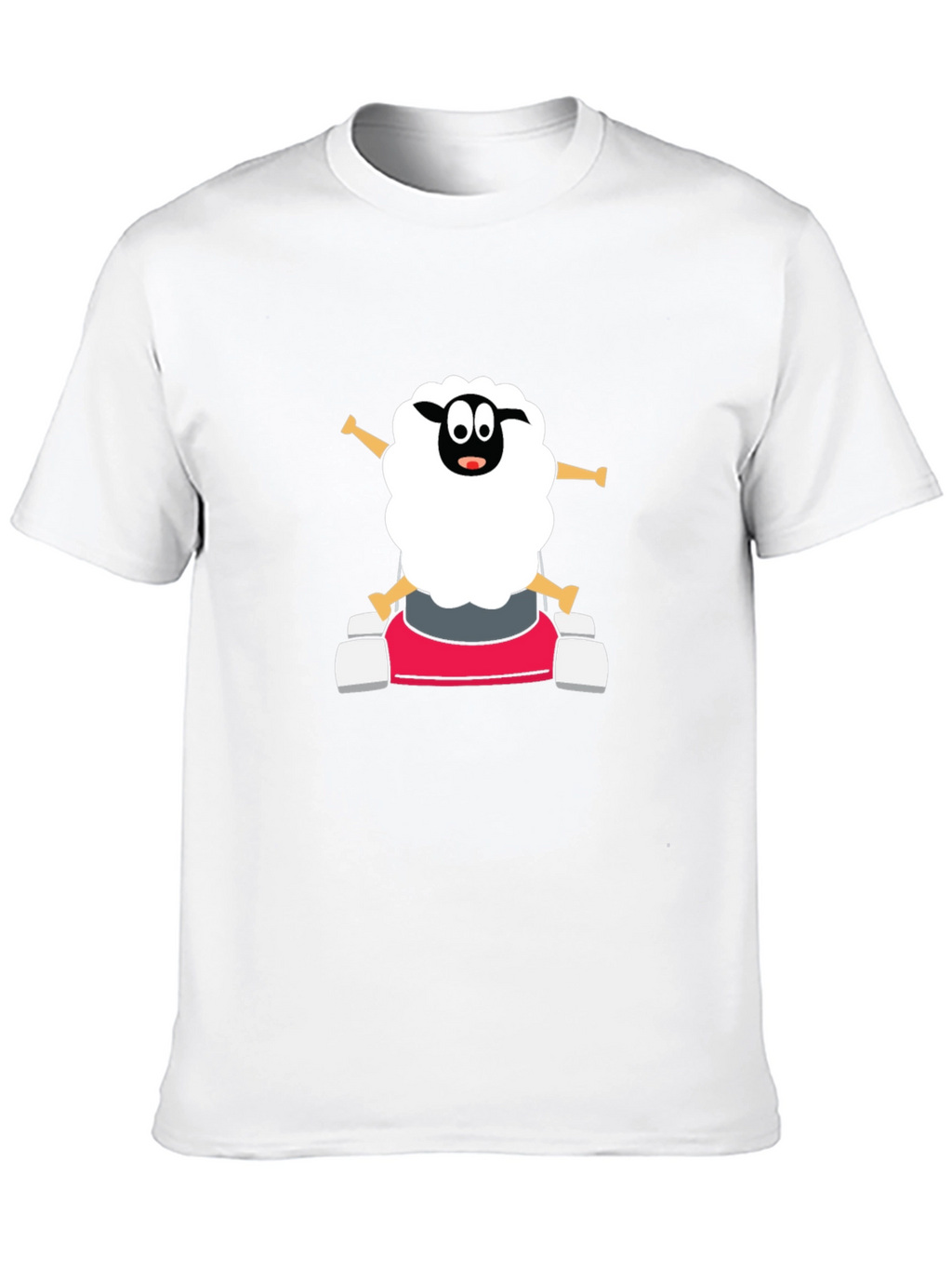 Cartoon Sheep Go-Kart T-Shirt