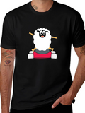 Cartoon Sheep Go-Kart T-Shirt