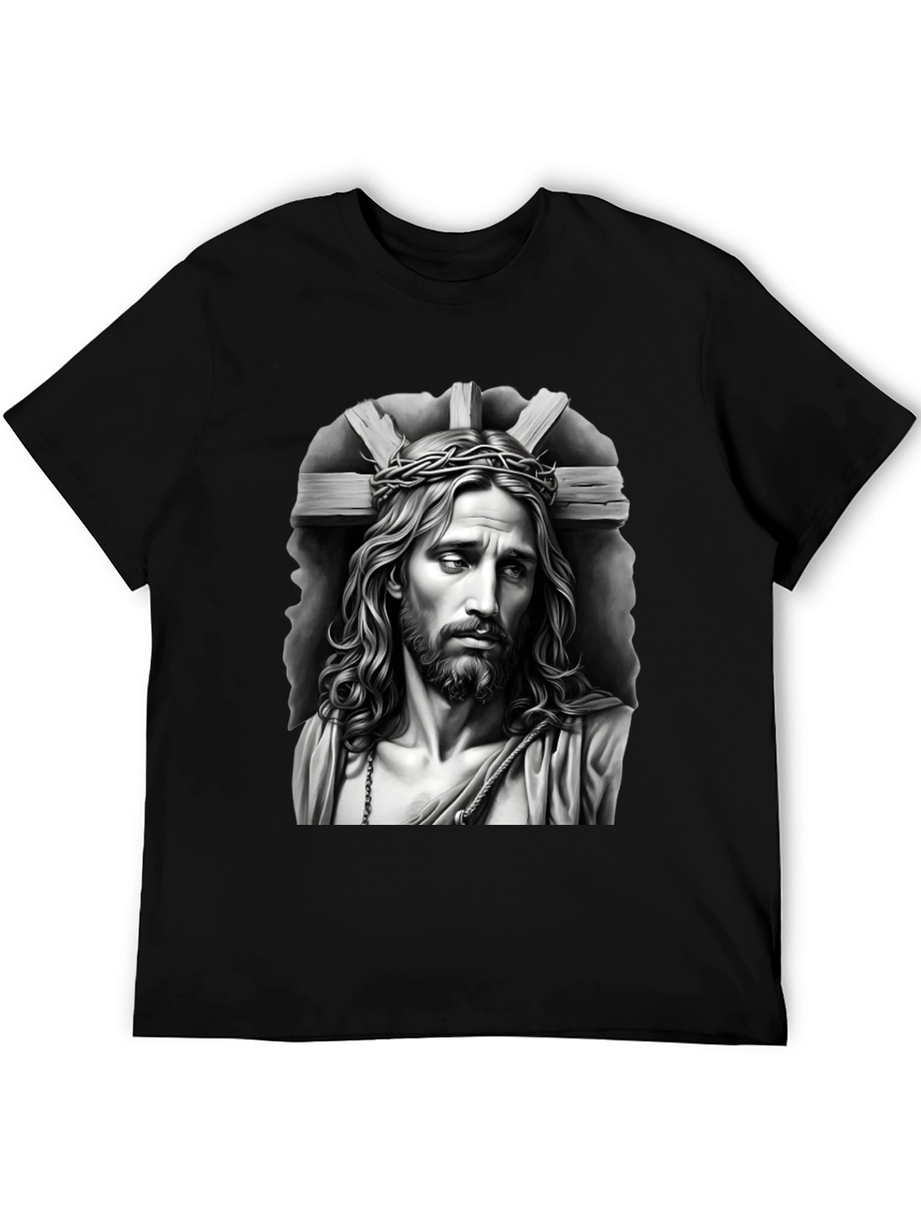 Jesus Graphic Tee - Crown of Thorns Black T-Shirt