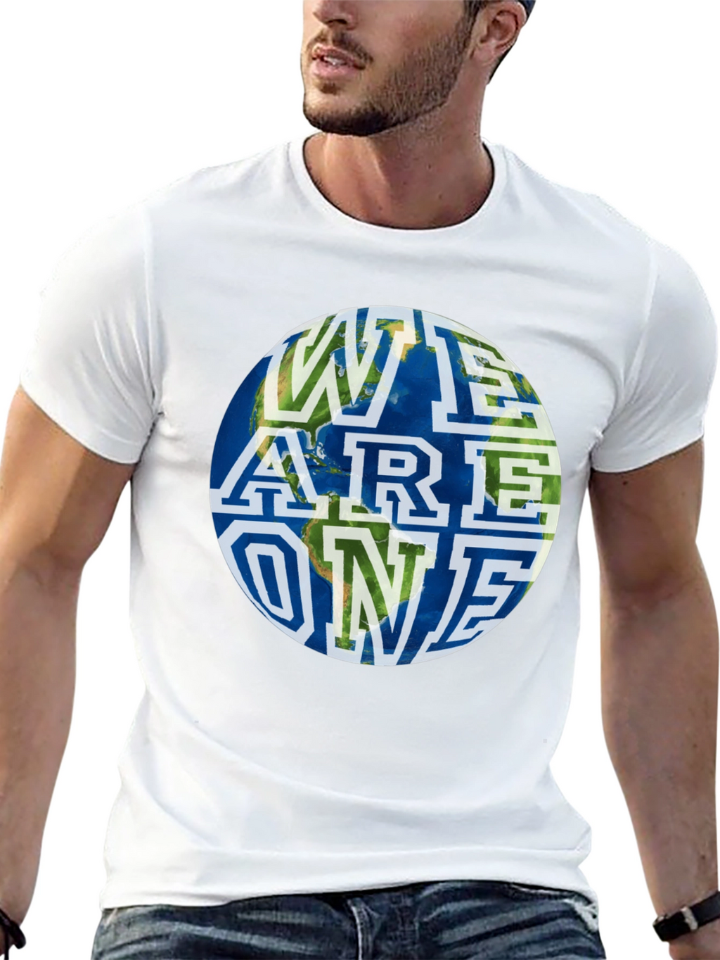 Unity Earth Graphic Tee - Black Cotton Blend