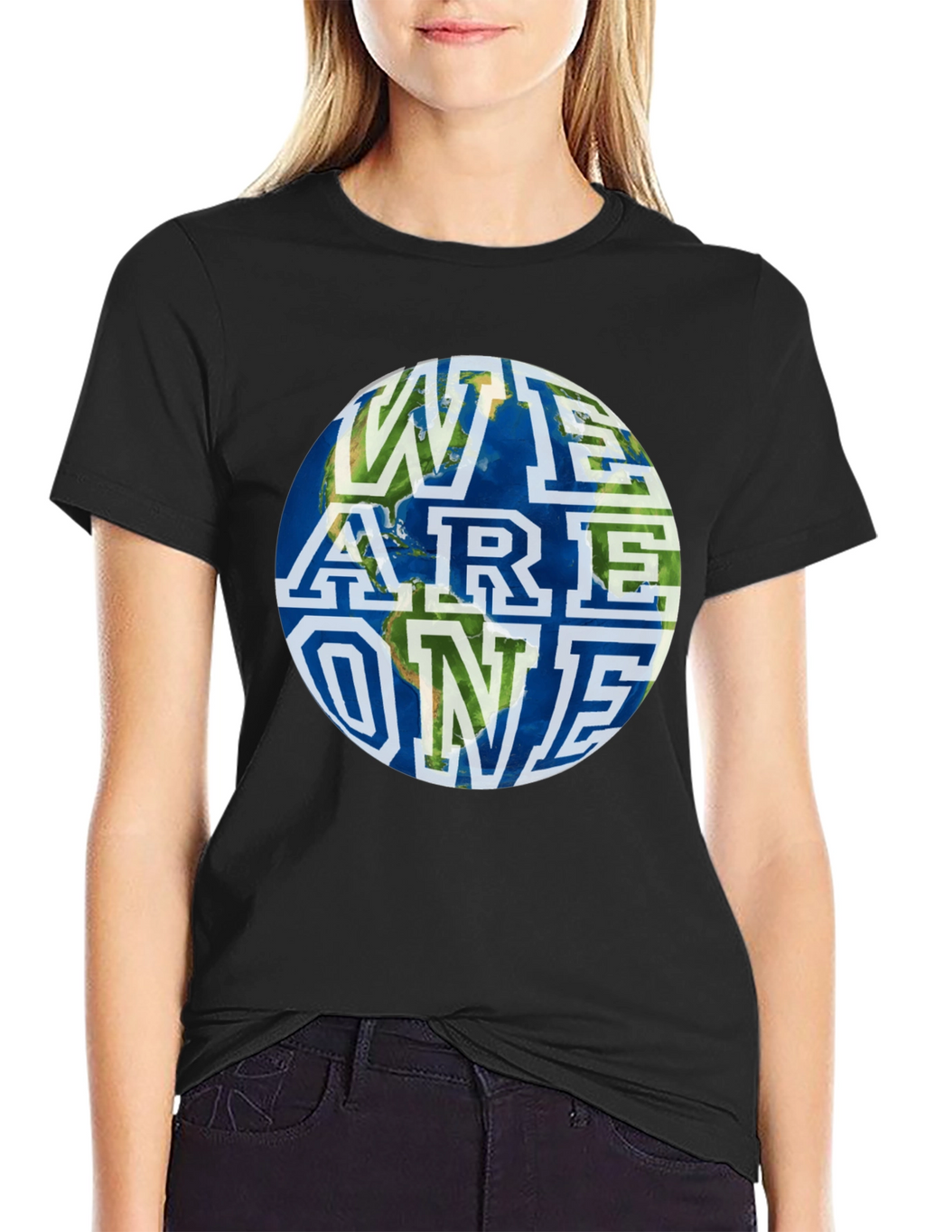 Unity Earth Graphic Tee - Black Cotton Blend