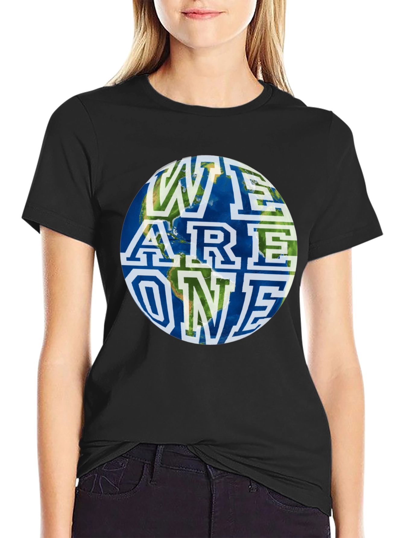 Unity Earth Graphic Tee - Black Cotton Blend