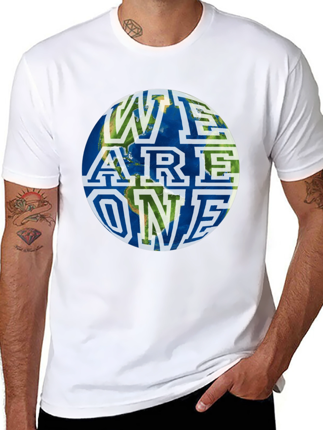 Unity Earth Graphic Tee - Black Cotton Blend