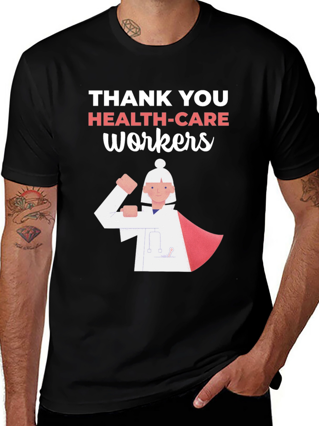 Thank You Healthcare Workers Graphic Tee