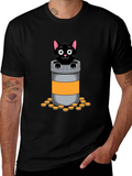 Cat in Pill Bottle Graphic T-Shirt