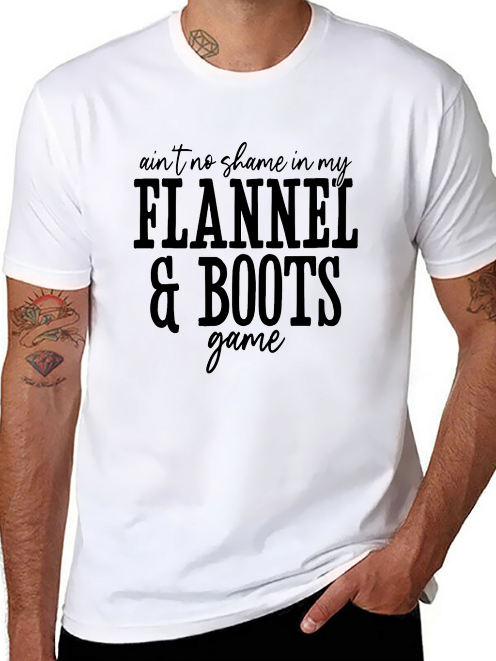 Flannel & Boots Graphic Tee - Stylish Comfort