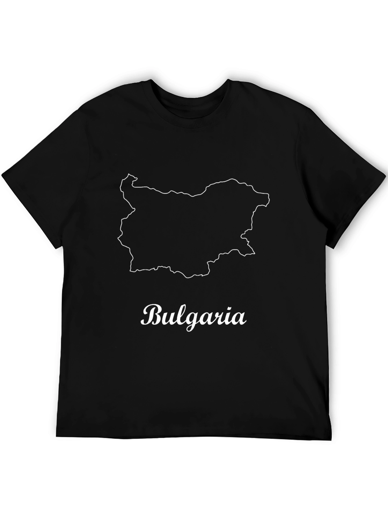 Bulgaria Map Black T-Shirt - Country Pride!