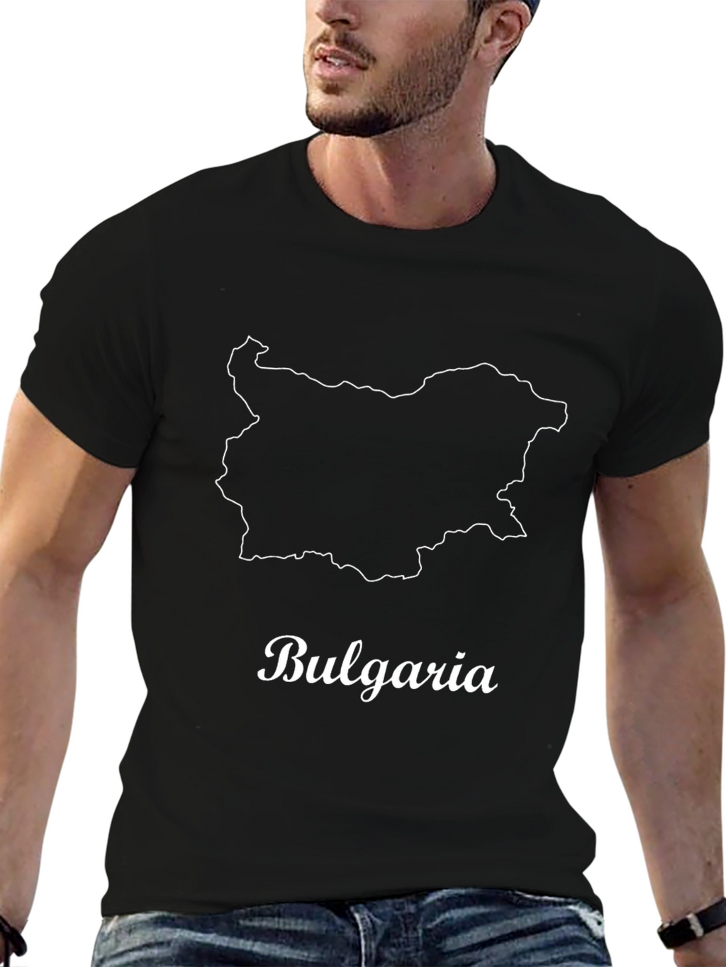 Bulgaria Map Black T-Shirt - Country Pride!