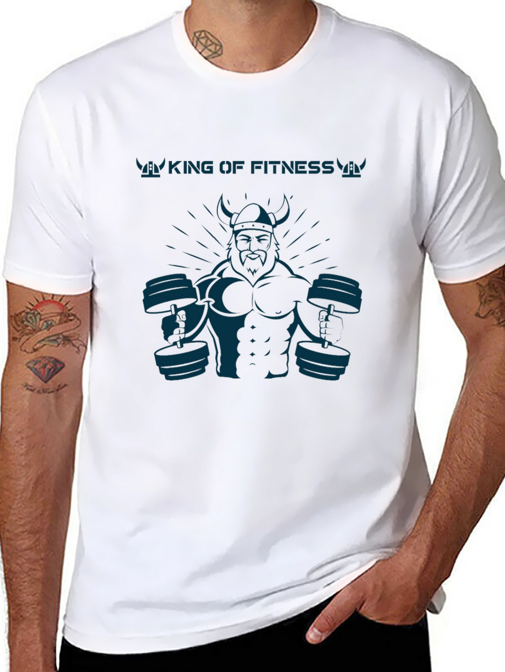 King of Fitness Viking Black T-Shirt