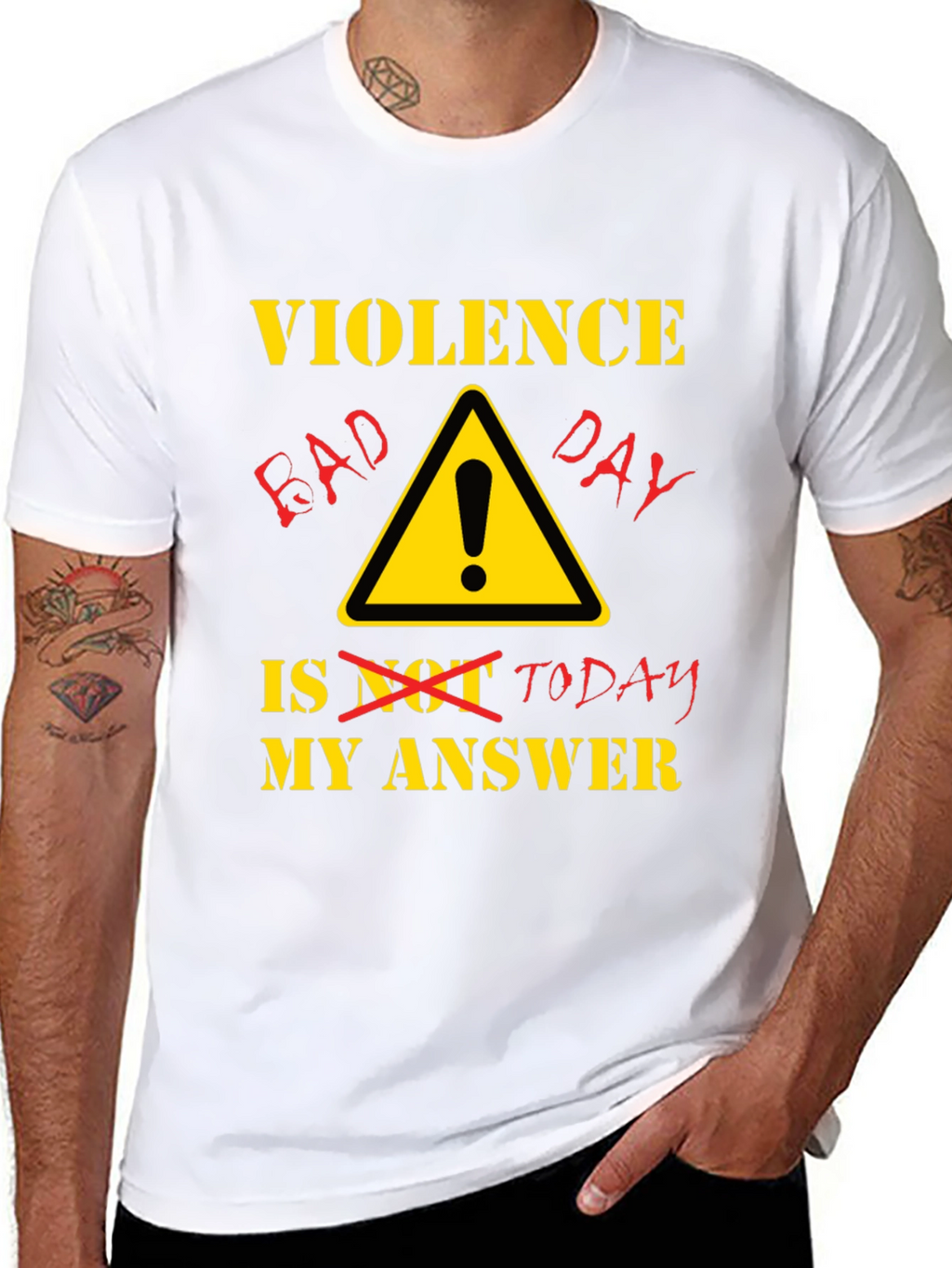 Violence Bad Day T-Shirt - Black Humor Tee